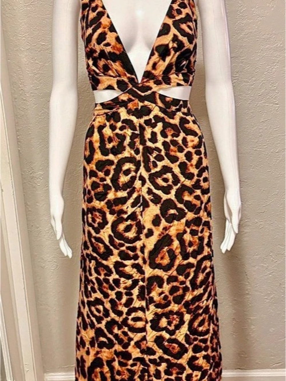 Fashion Nova Leopard Print Maxi Dress